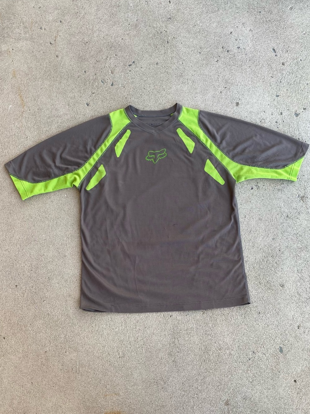 Grey & Green Fox Racing Athletic Tee Shirt